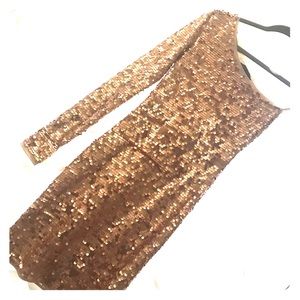 Rose gold BCBG sequin dress